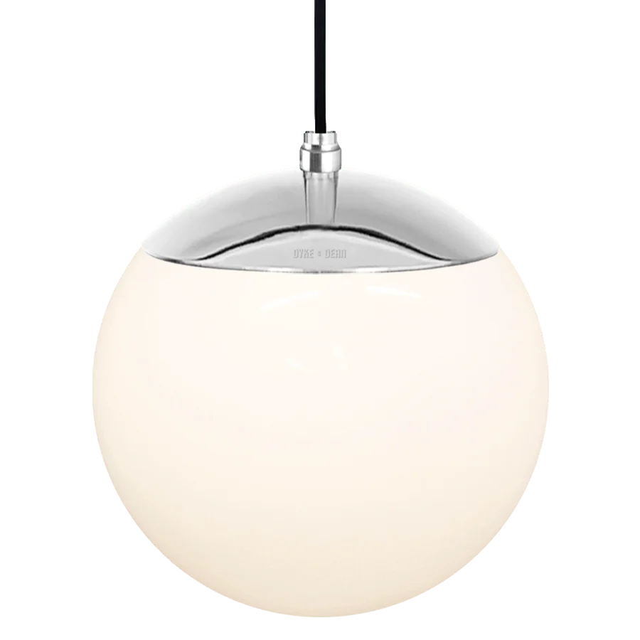 OPAL GLOBE PENDEL KROM 200mm DYKE & DEAN
