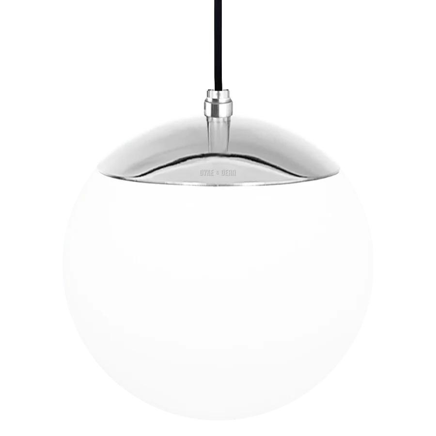 OPAL GLOBE PENDEL KROM 200mm DYKE & DEAN