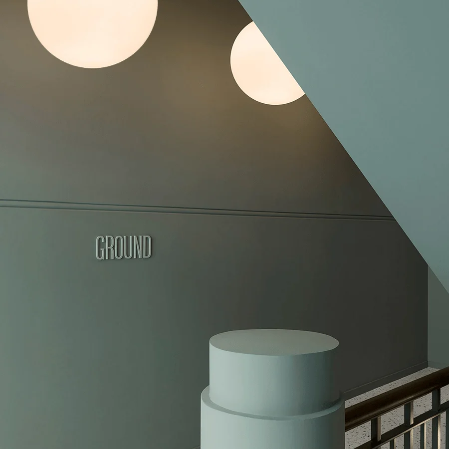 OPAL GLOBE PENDEL KROM 400mm DYKE & DEAN