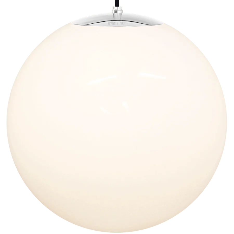 OPAL GLOBE PENDEL KROM 600mm DYKE & DEAN