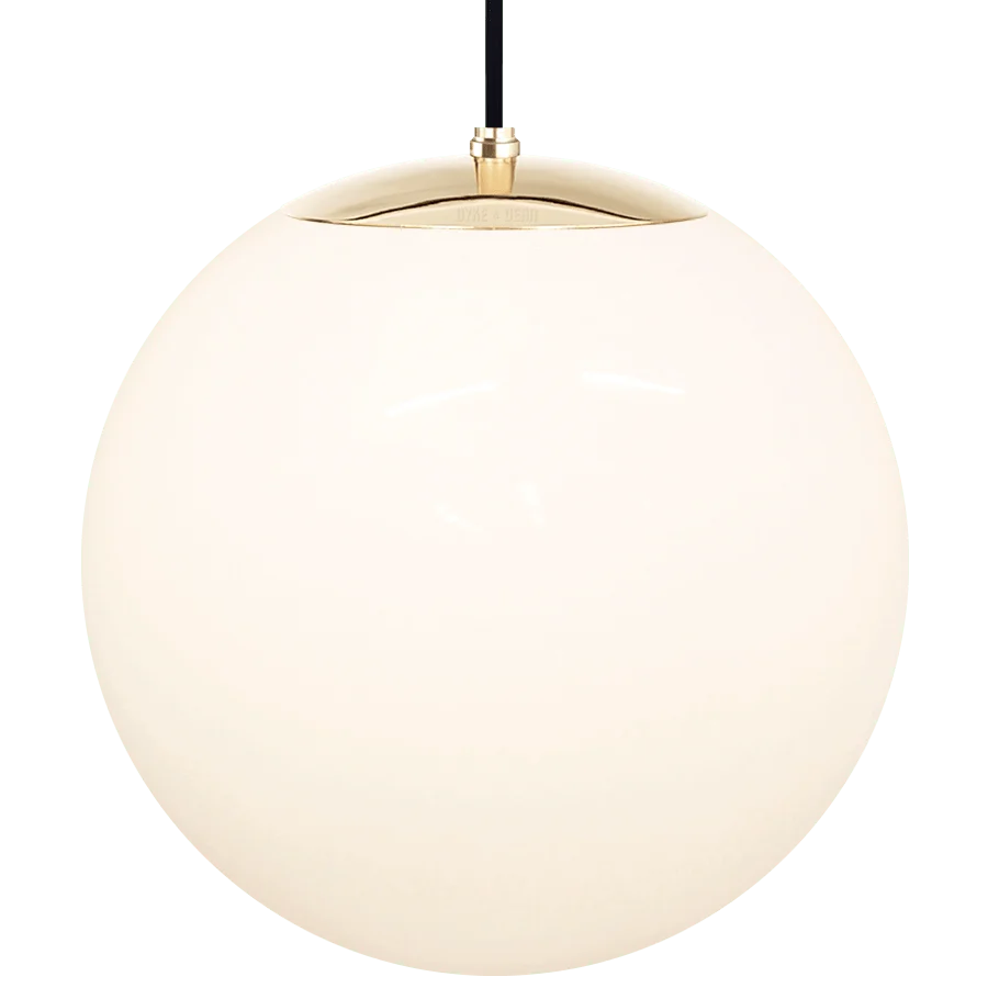 OPAL GLOBE PENDEL MESSING 400mm DYKE & DEAN