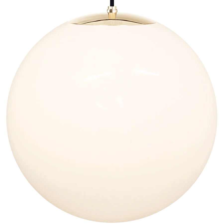 OPAL GLOBE PENDEL MESSING 600mm DYKE & DEAN