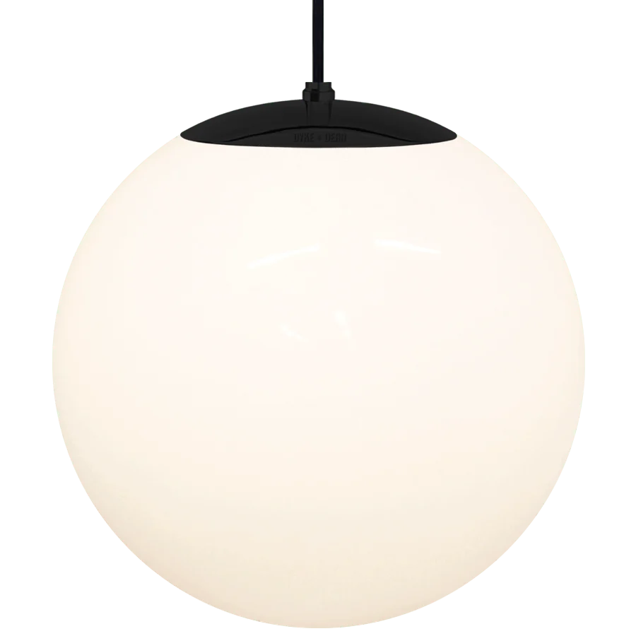 OPAL GLOBE PENDEL SORT 400mm DYKE & DEAN