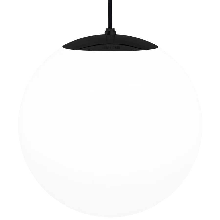 OPAL GLOBE PENDEL SORT 400mm DYKE & DEAN