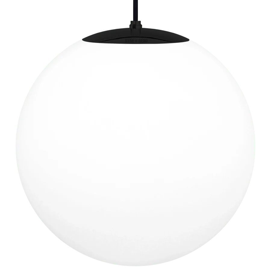 OPAL GLOBE PENDEL SORT 500mm DYKE & DEAN