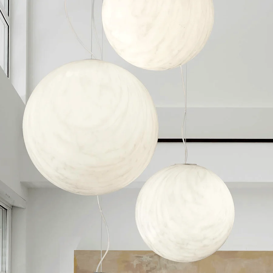 OPAL MARMOR GLOBE PENDEL 300mm DYKE & DEAN
