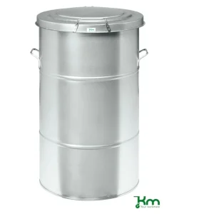 Affaldsbeholder galvaniseret metallic 115 liter - Kongamek
