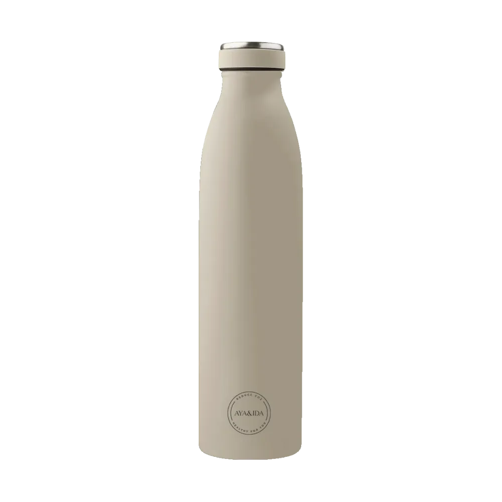 AYA&IDA termoflaske i rustbestandig stål, Cream Beige, 750 ml