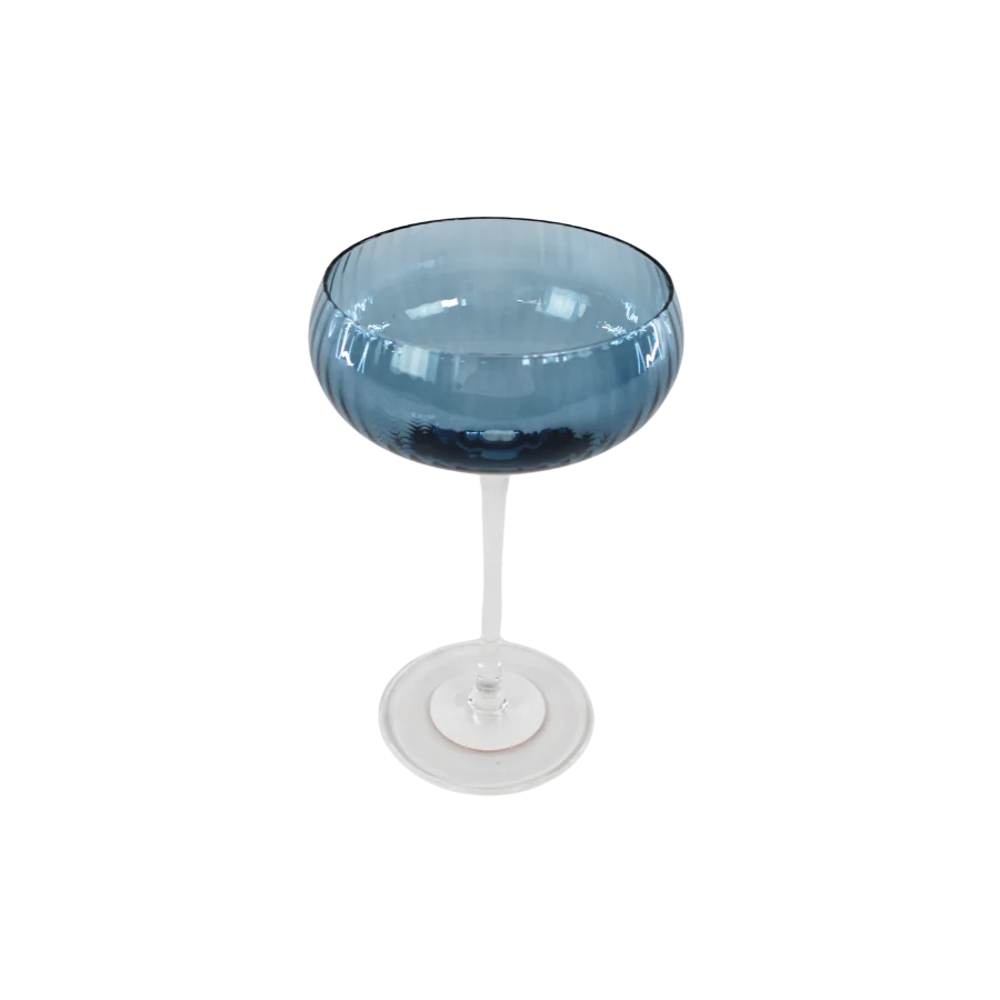 Cocktail Glas AILEEN Blå m. Transparent Stem