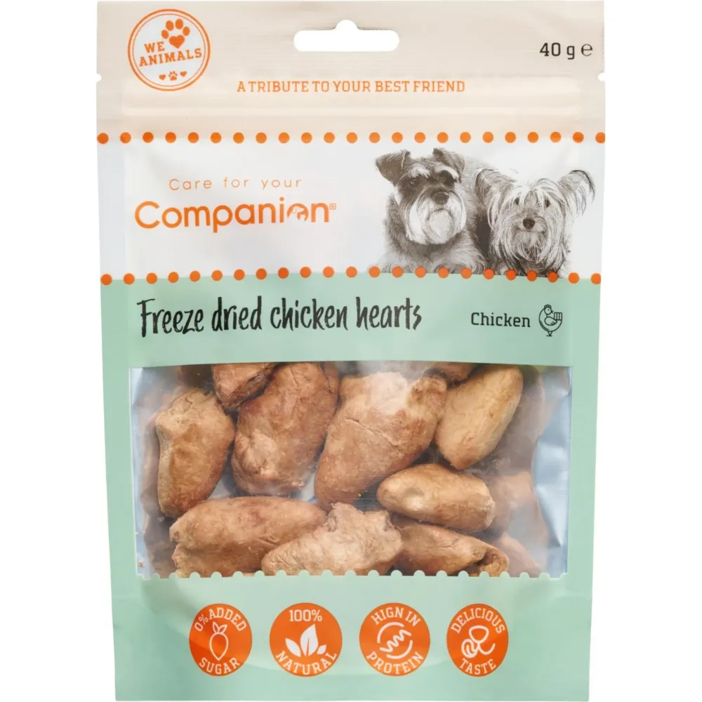 Companion - Frysetørrede kyllingehjerter 40g
