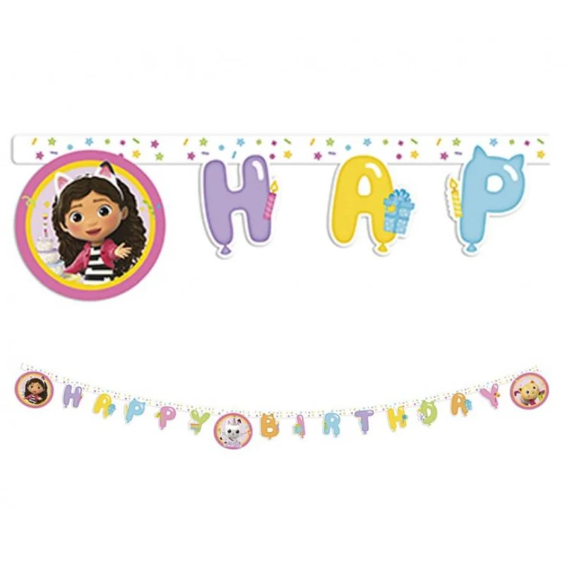 Gabby's dukkehus "Happy birthday" guirlande, 1 stk.