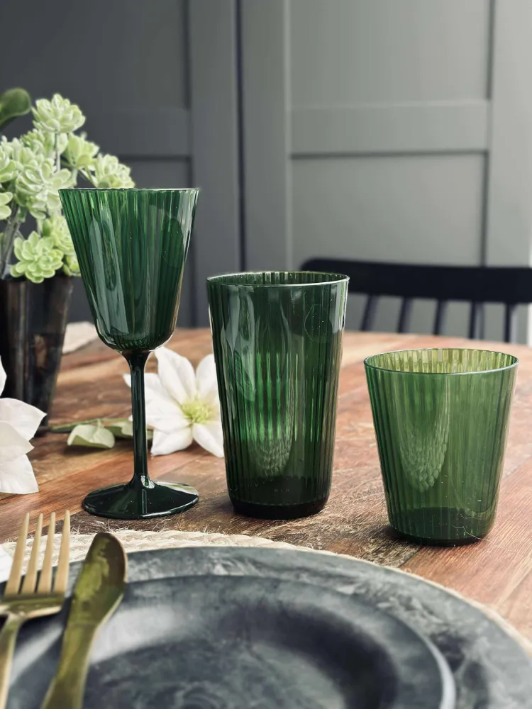 Glas Claire 300ml. Grøn - 2 stk.