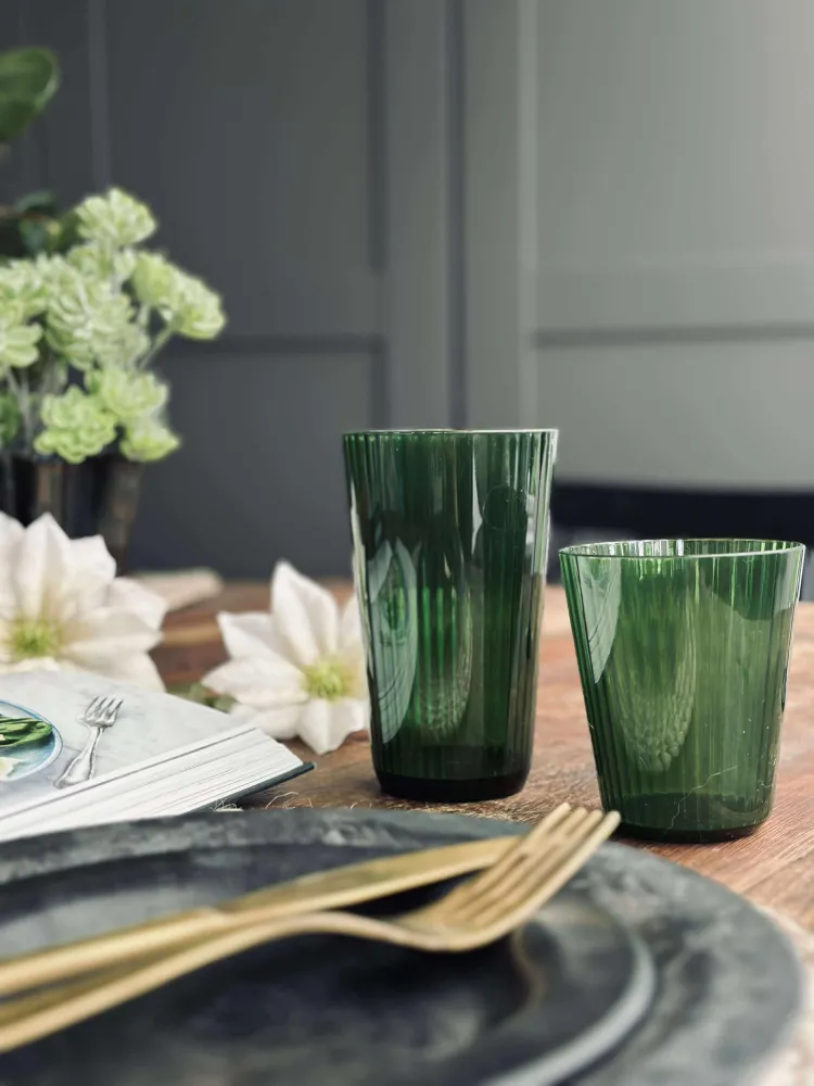 Glas Claire 300ml. Grøn - 2 stk.