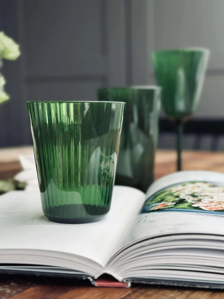 Glas Claire 300ml. Grøn - 2 stk.