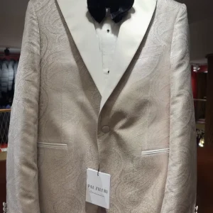 Gylden dinnerjacket med paisley mønster og spidsrevers med silke 50