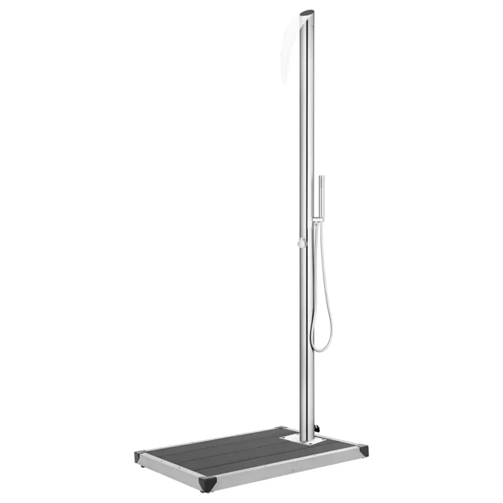 havebruser med grå bund 225 cm rustfrit alloy
