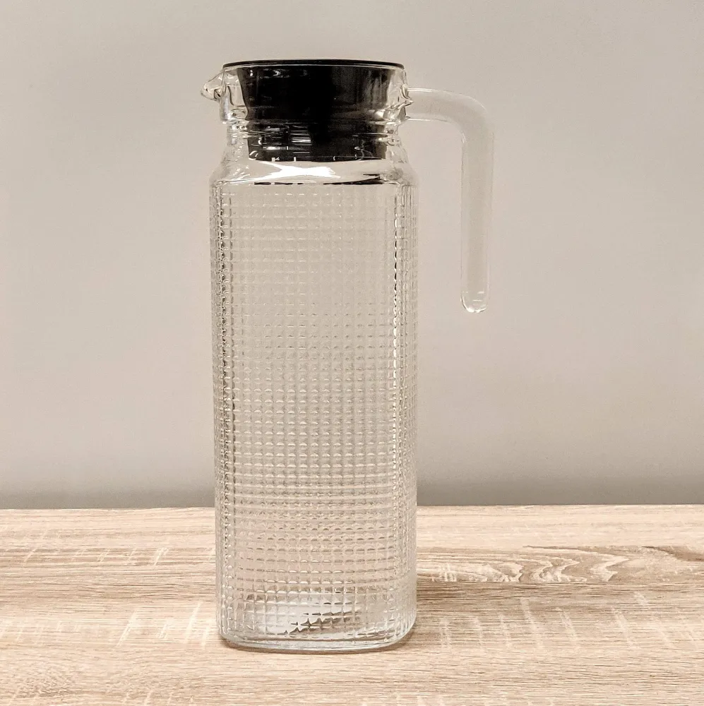 KØLESKABSKANDE FIRKANTET GLAS 1 LITER