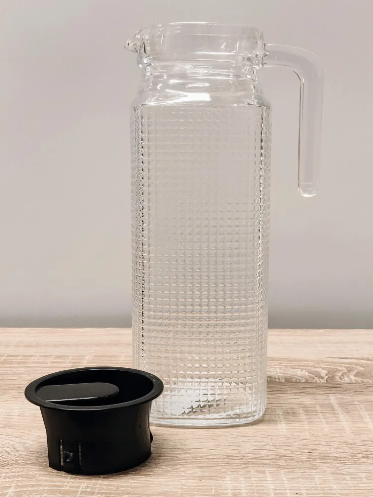 KØLESKABSKANDE FIRKANTET GLAS 1 LITER