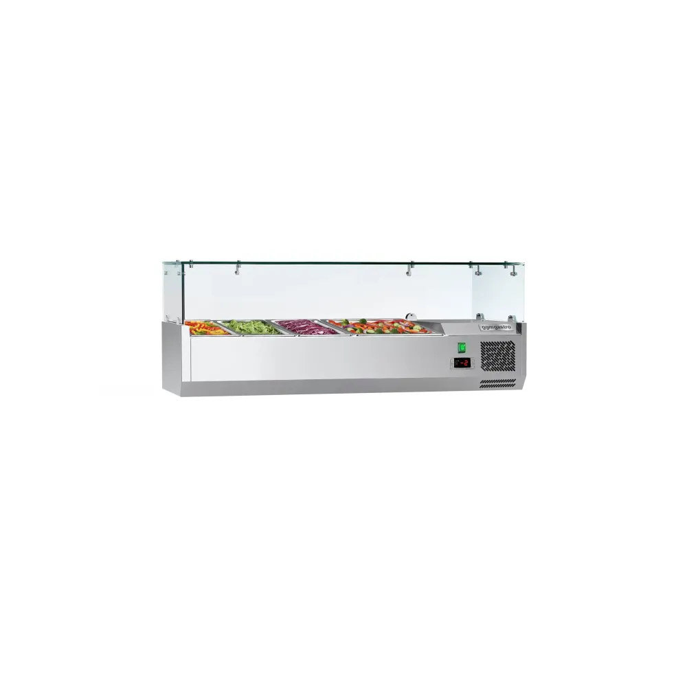 Kølevitrine - Køleopsats ECO 1,2 m x 0,4 m - til 4x 1/3 GN-beholder