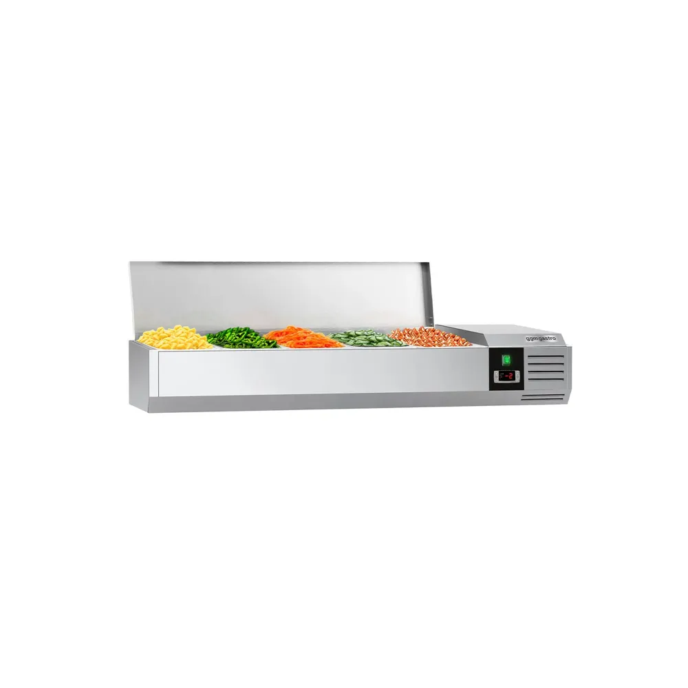 Kølevitrine - Køleopsats PRIME 1,2 m x 0,34 m - til 5x 1/4 GN-beholder