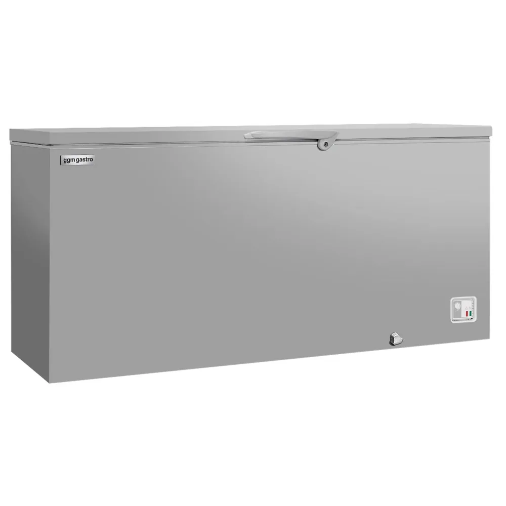 Kummefryser - 534 Liter (nettoindhold) - GRÅ med låg af rustfrit alloy