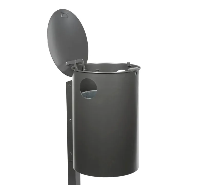 Kurv incl. Inderspand, 50 Liter - Galvaniseret & lakeret Graa