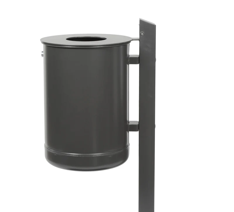 Kurv incl. Inderspand, 50 Liter - Galvaniseret & lakeret Graa