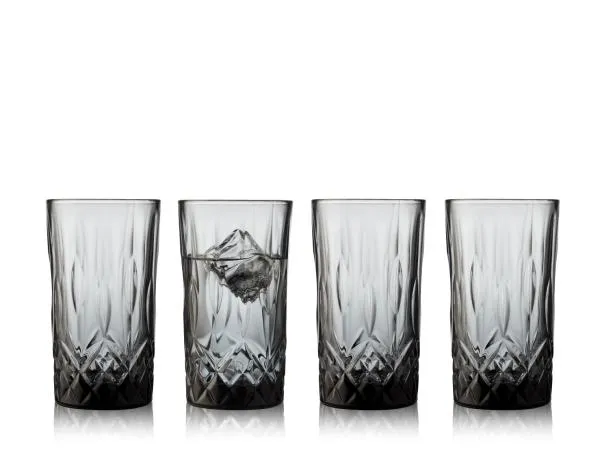 Lyngby Glas - Highball, Sorrento glas 38 Cl. 4 Stk. - Smoke
