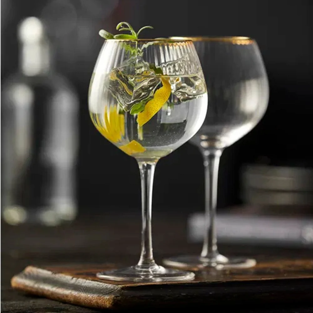 Lyngby glas - Palermo Gin & tonic glas Amber 65 cl 4 stk