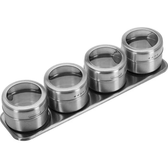 Opbevaringsglas i all-metal til krydderier