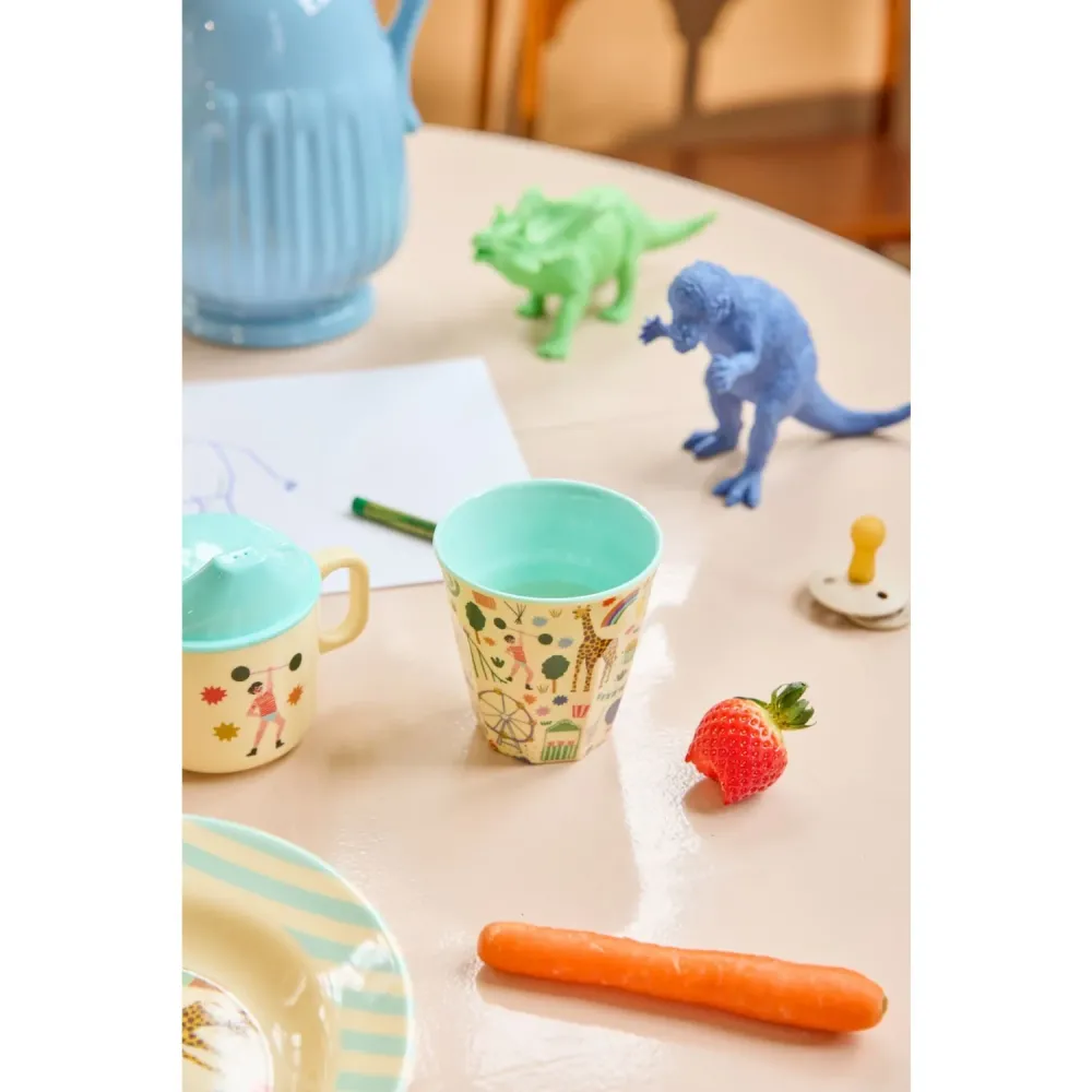 Rice Fun Fair Print Mint Melamine Kop Medium