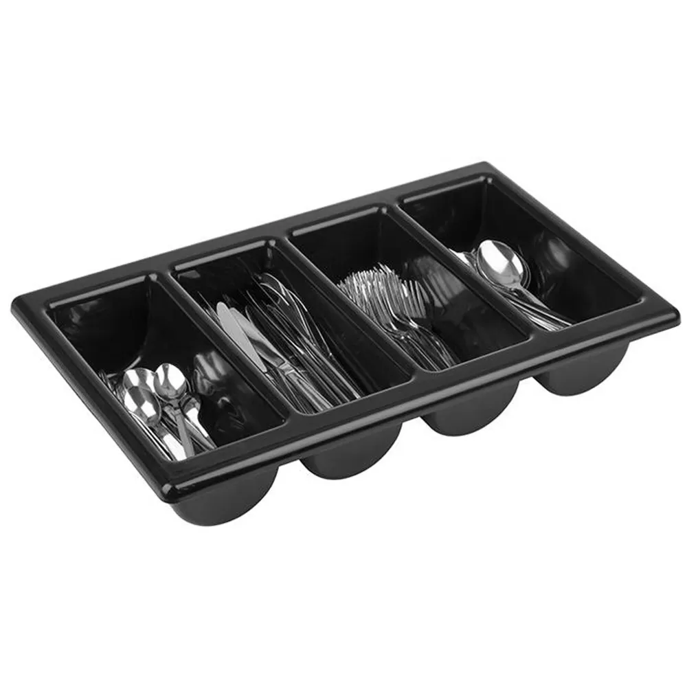 (6 stk.) GN 1/1 bestikbeholder - 530x325mm - polypropylen - 4 rum