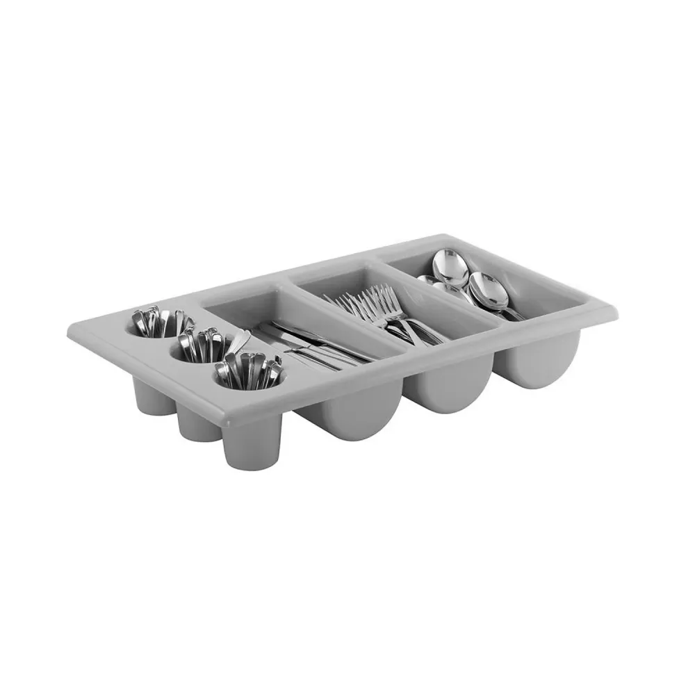 (6 stk.) GN 1/1 bestikbeholder - 530x325mm - polypropylen - 6 rum