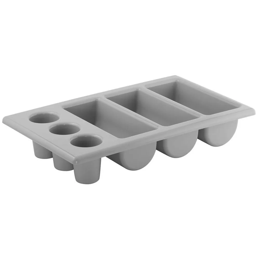 (6 stk.) GN 1/1 bestikbeholder - 530x325mm - polypropylen - 6 rum