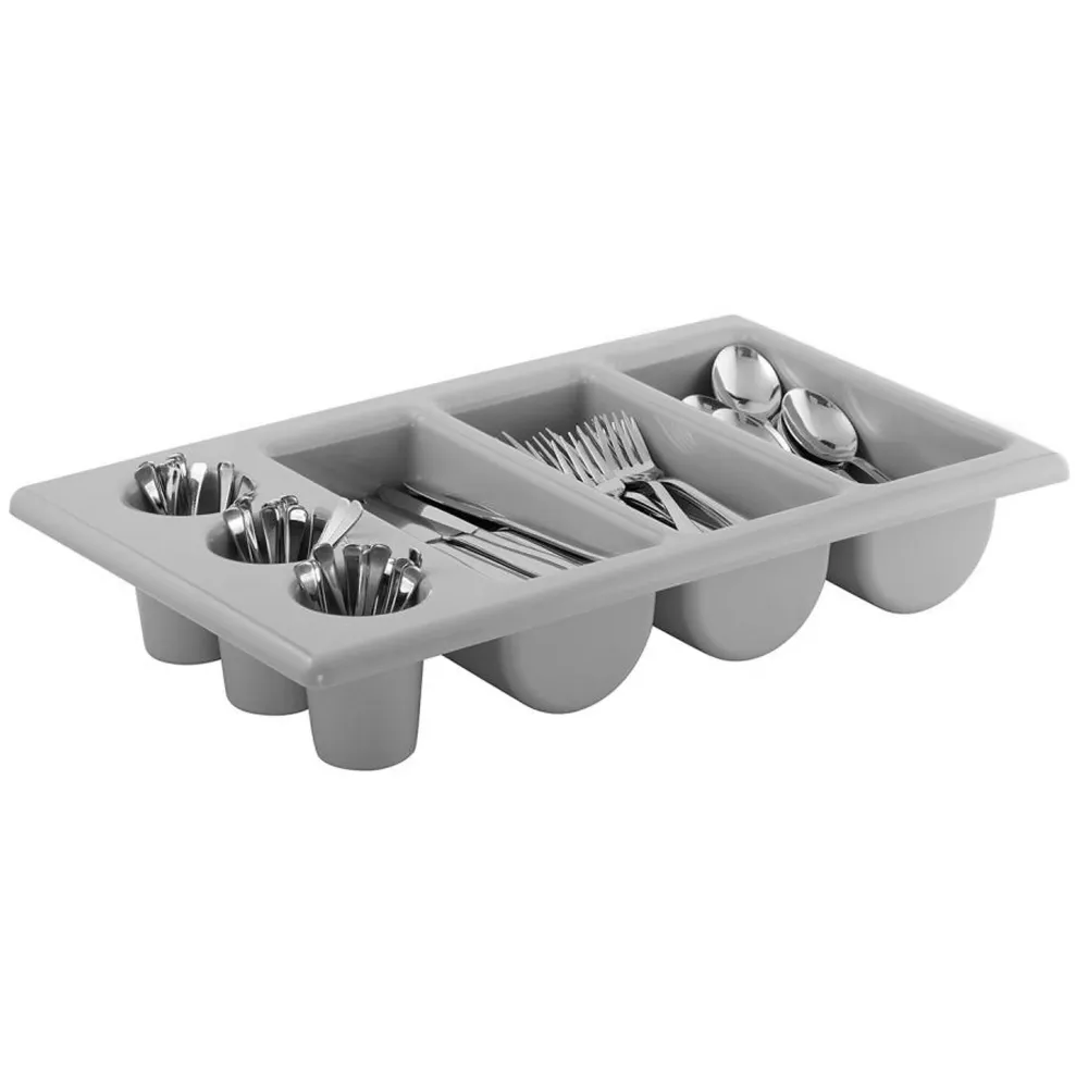 (6 stk.) GN 1/1 bestikbeholder - 530x325mm - polypropylen - 6 rum