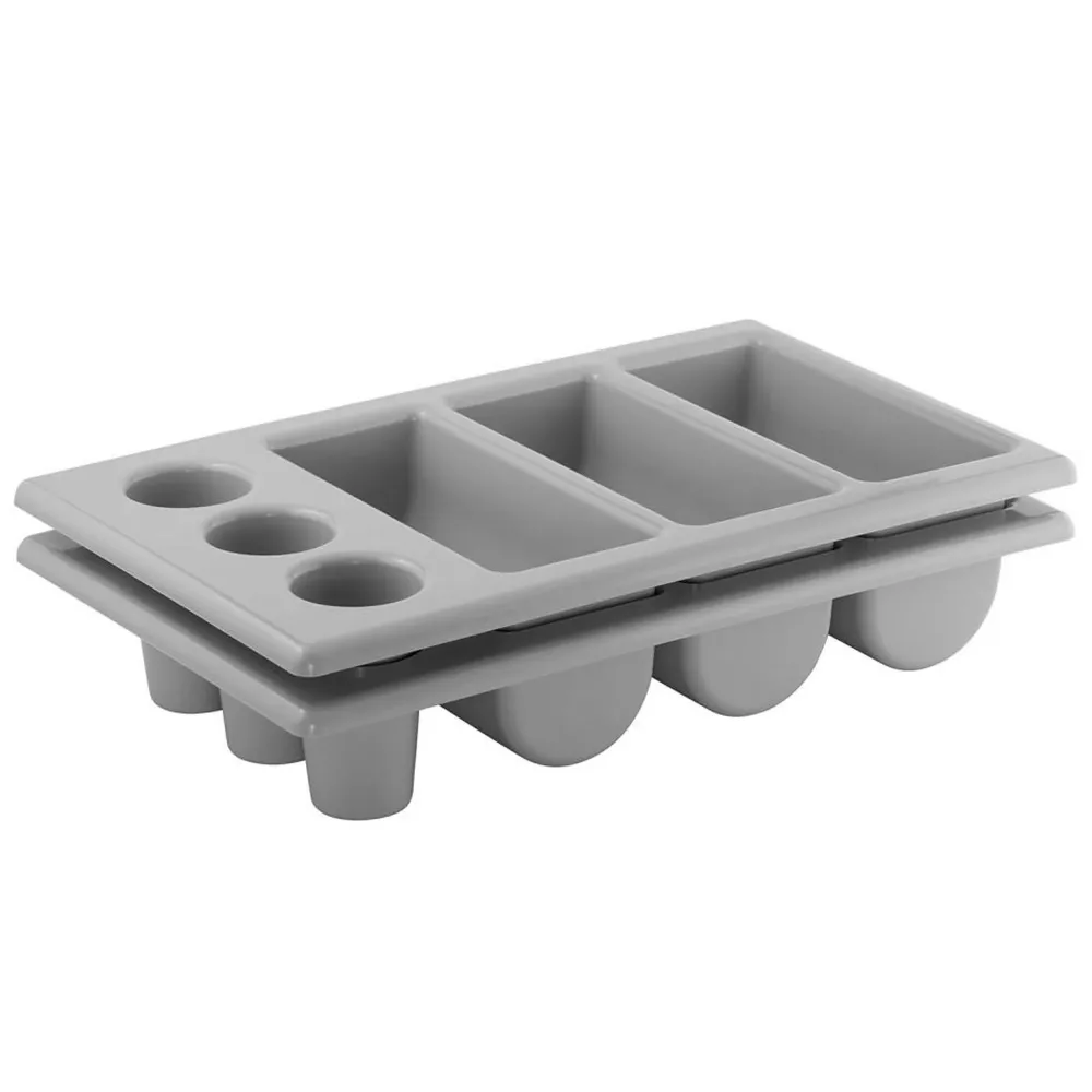 (6 stk.) GN 1/1 bestikbeholder - 530x325mm - polypropylen - 6 rum