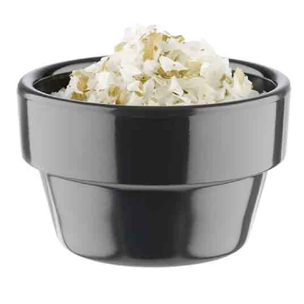 (60 stk.) Dypeskåle - FLOWER POT - Melamin - 40 ml - Ø 60mm - Grå
