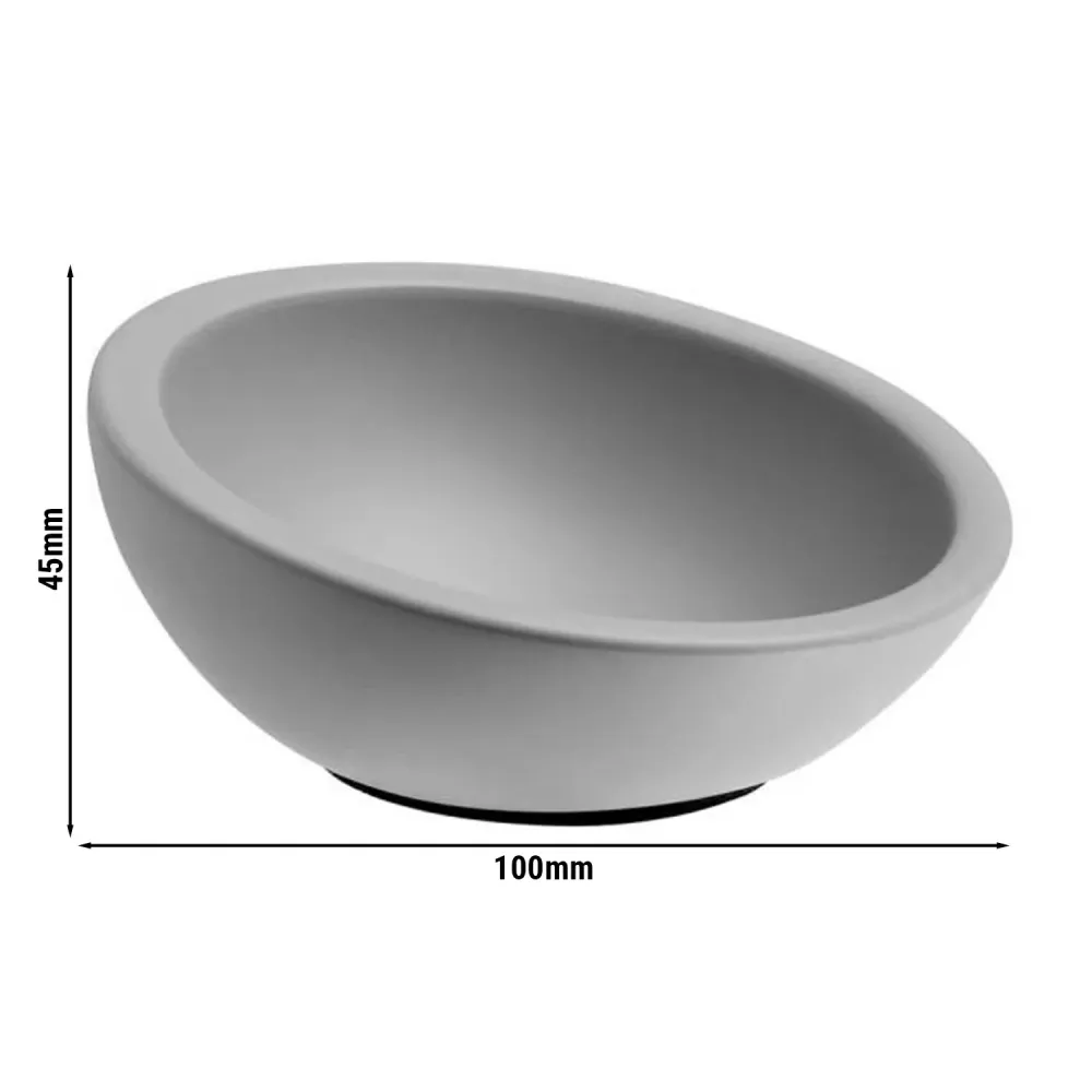 (6 stk.) Dyppeskåle - ELEMENT - Sæt med 3 - Beton - 50 ml - Ø 100mm - Grå