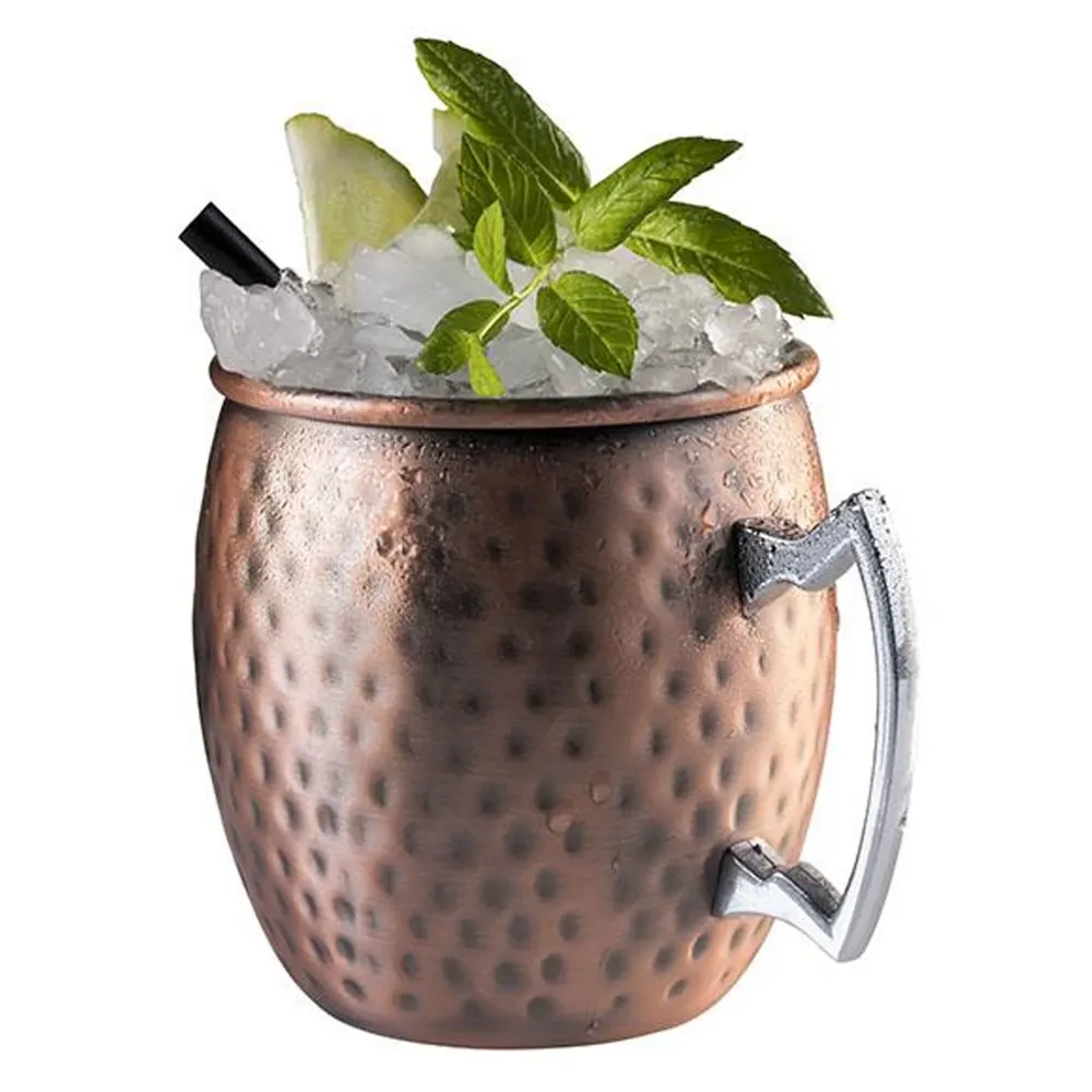 (6 stk.) Krus - MOSCOW MULE - sæt med 2 - 500 ml - burnt orange - med hank