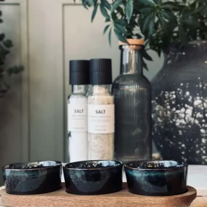 Tapas sæt med 3 skåle og fad - Stone mix