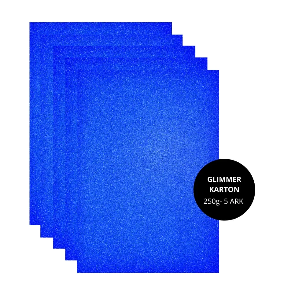 Glimmerkarton - blå