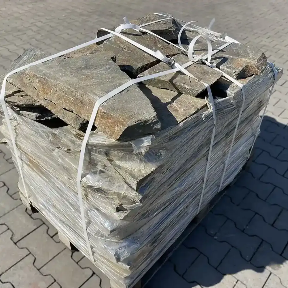 5 m² Gråskifer polygonale plader 4-6 cm til 98 €/m² fragtfrit