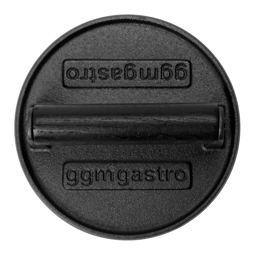 Burgerpresse - støbejern - Ø 150mm - glat