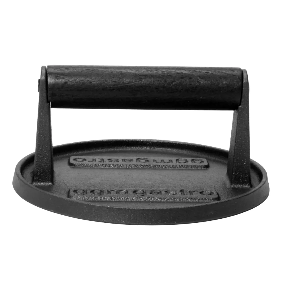 Burgerpresse - støbejern - Ø 150mm - glat