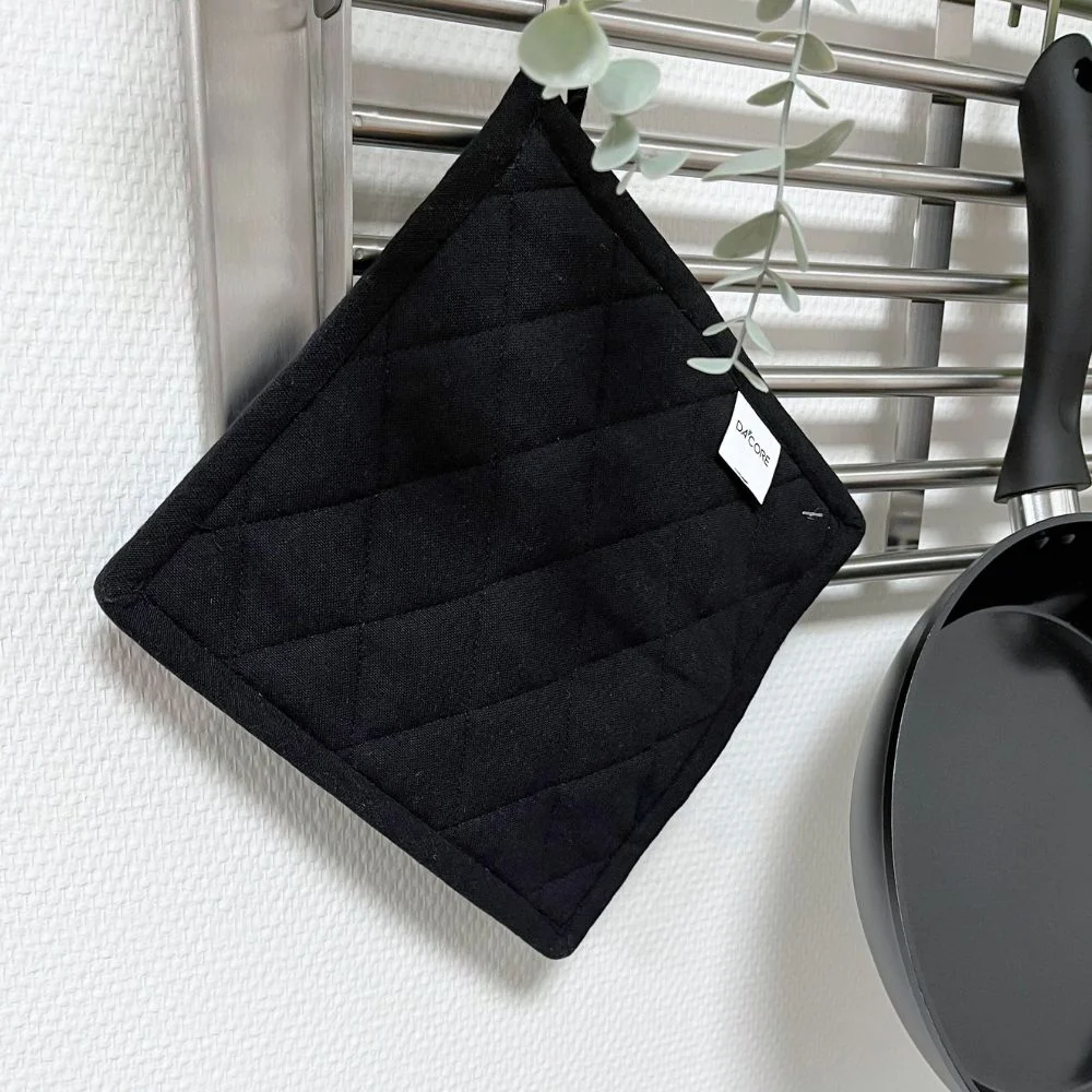 Dacore - Grydelap quilt 22,5x22,5 cm uni cross charcoal