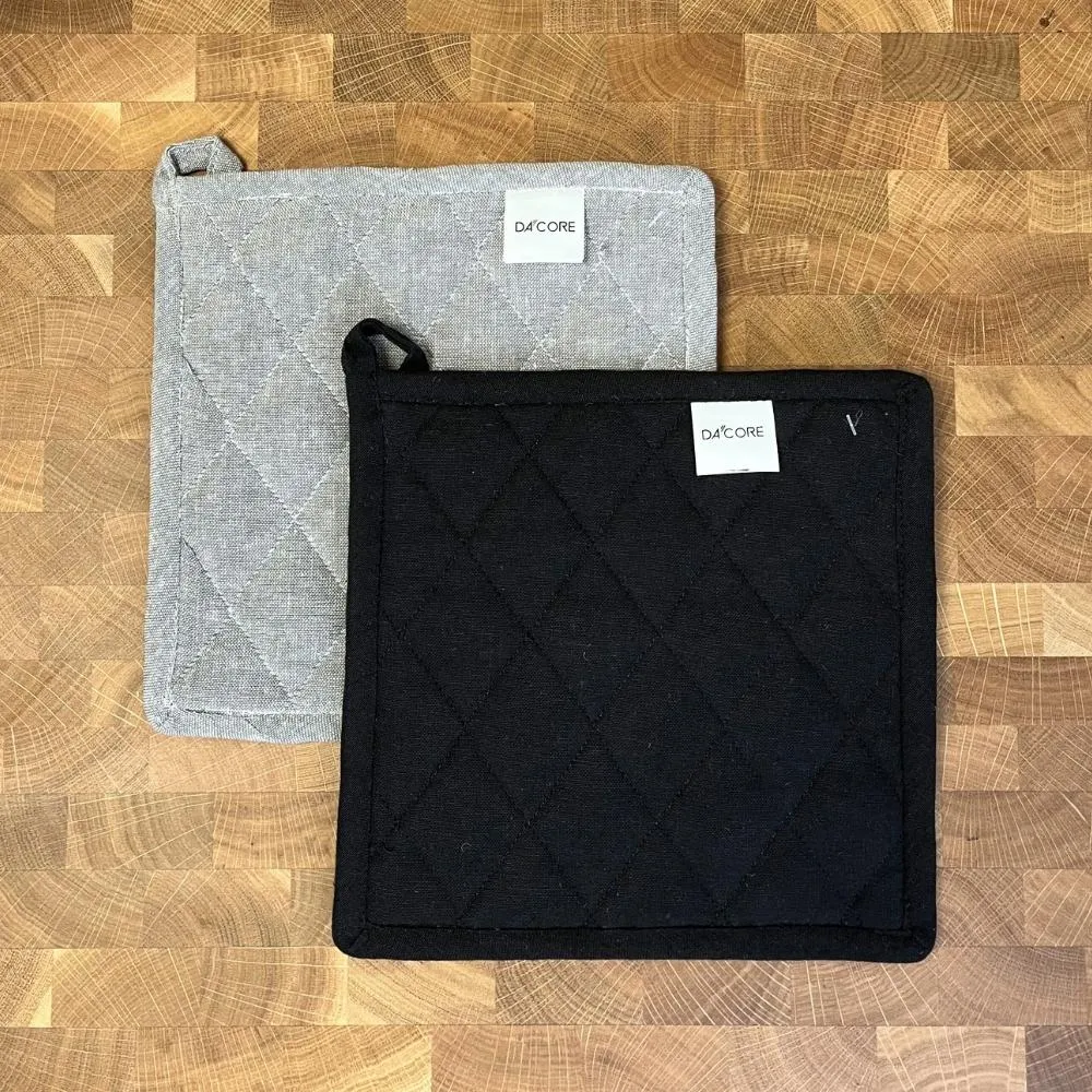 Dacore - Grydelap quilt 22,5x22,5 cm uni cross charcoal