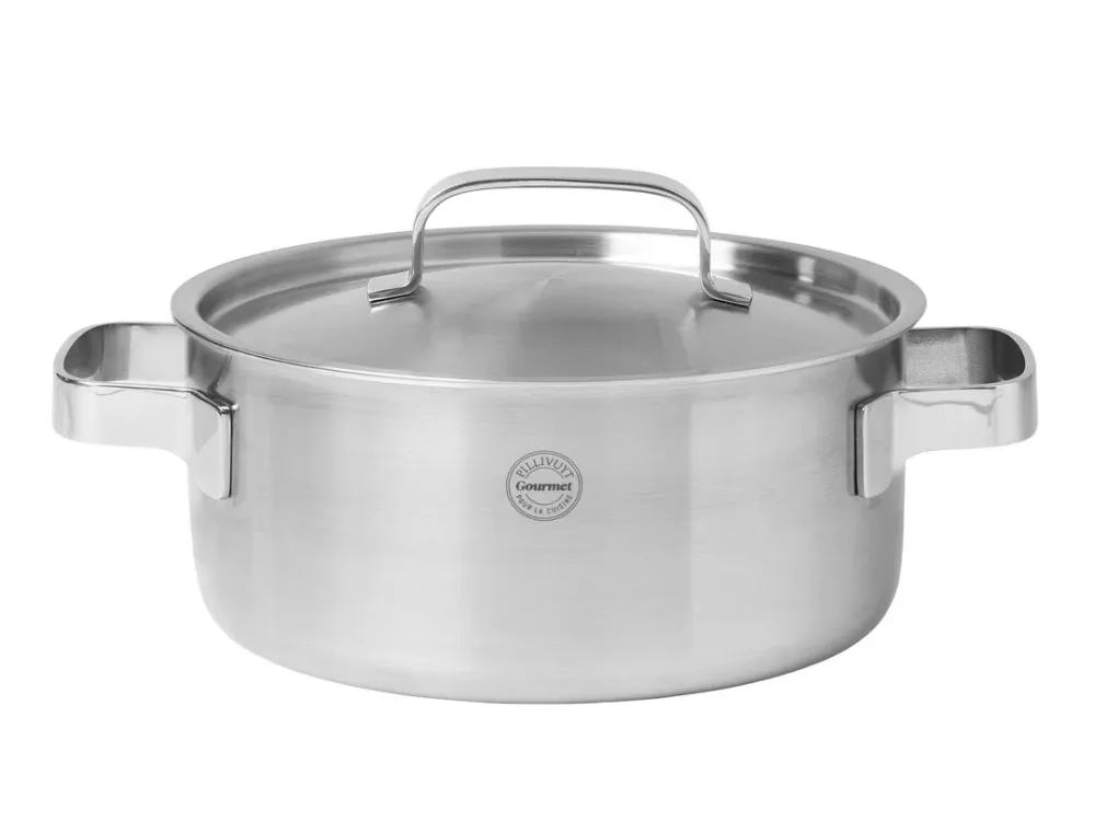 Pillivuyt Gourmet Somme Gryde med låg Dia 24 cm 5 liter Chromed
