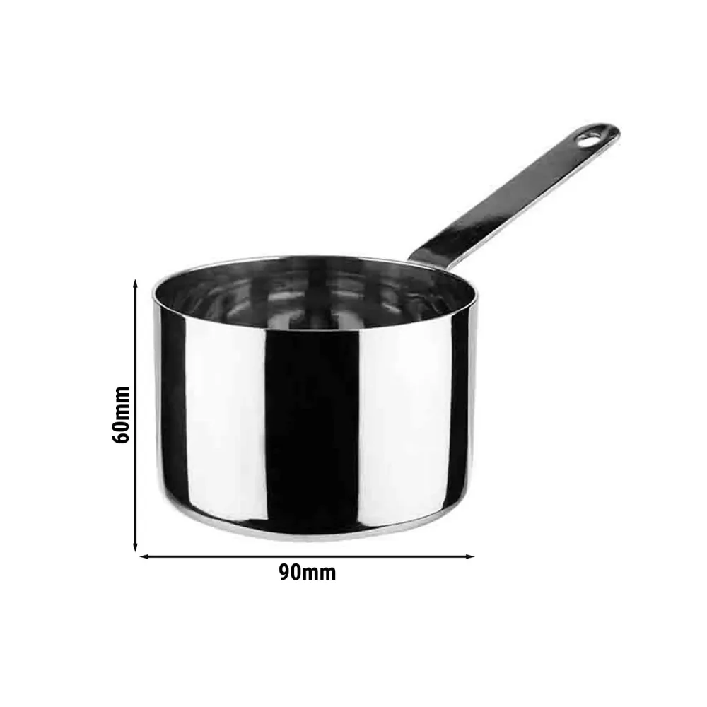 (36 stk.) Kasserolle / Serveringsgryde - POLARIS - Rustfrit chromed - 0,36 Liter - Ø 90mm