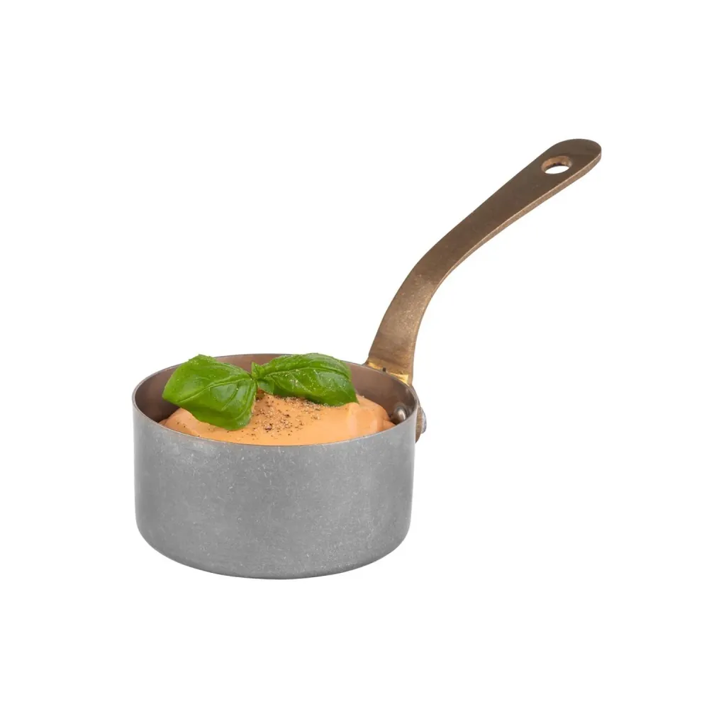 (6 stk.) Kasserolle / serveringsgryde - VINTARA - rustfrit alloy - 0,12 Liter - Ø 70mm