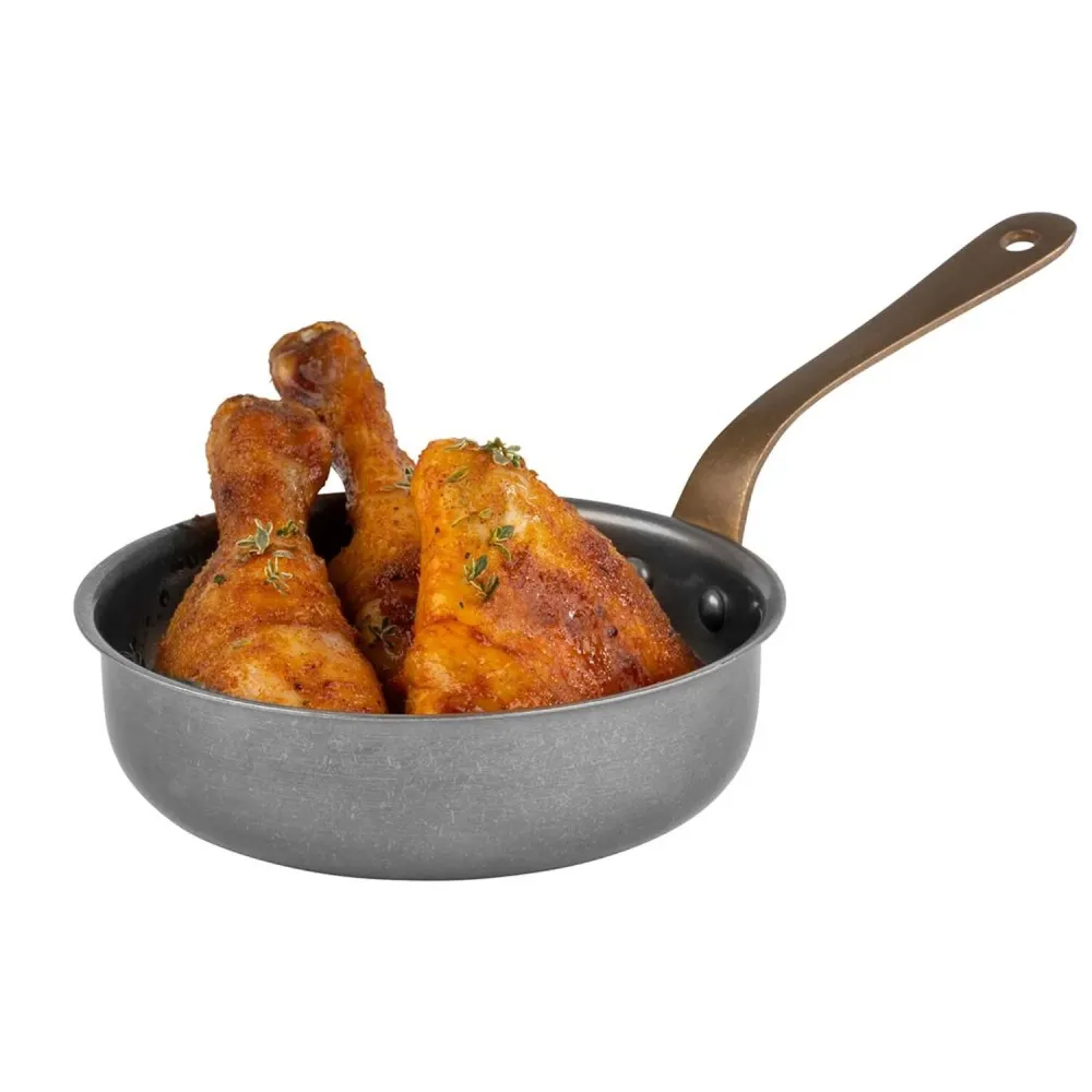 (6 stk.) Kasserolle / serveringsgryde - VINTARA - rustfrit metal - 0,4 Liter - Ø 140mm